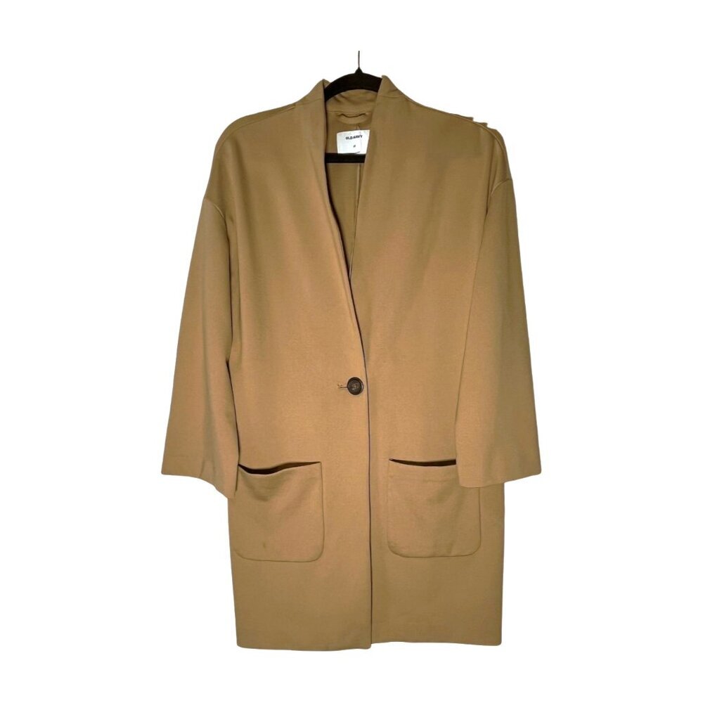 Old Navy Women's Cocoon One Button Cardigan/Jacket Camel Mid Length Size X-Small